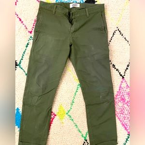 Naked & Famous Slim Chino - Olive Green
